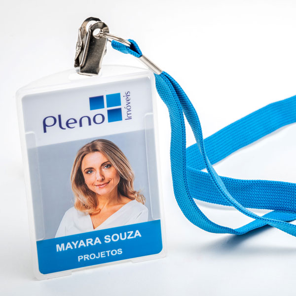 Crachás de Identificação em PVC Full Color com Jacaré