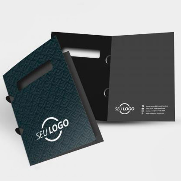 Impressao de 1000 Pastas com Orelha e Janela Supremo 300g 