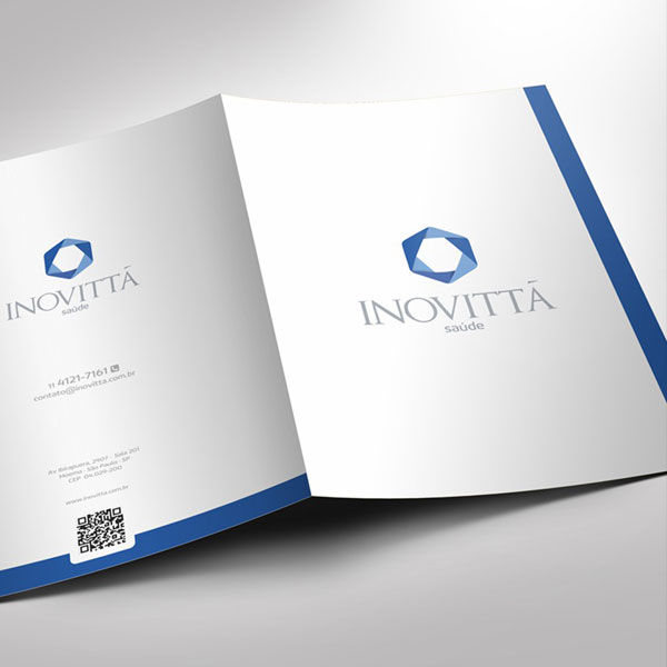 Impressao de 1000 Pastas com Vinco Couchê 250g