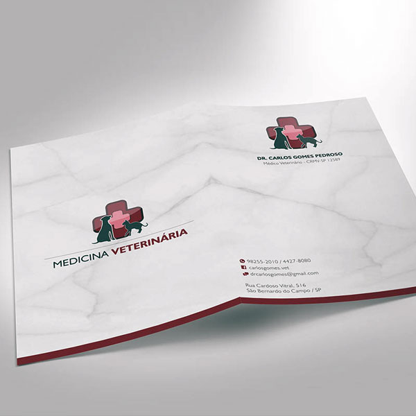 Impressao de 1000 Pastas com Vinco Supremo 300g 