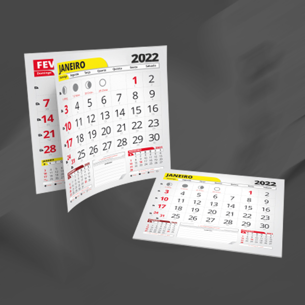 Impressao Bloco de Calendário 2023 para Folhinha
