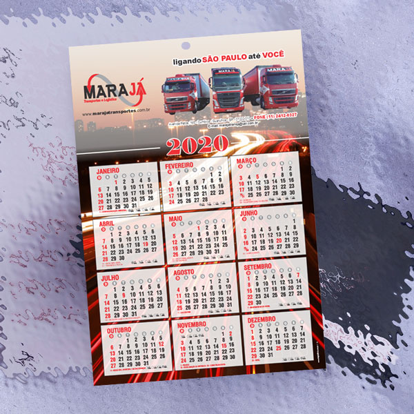 Impressão de Calendário Personalizado 2023 