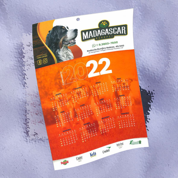 Impressão de Calendário Personalizado 2023 