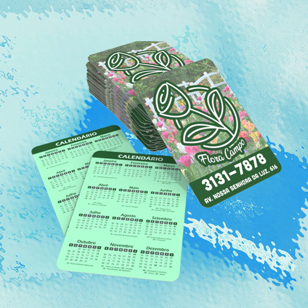 Calendário de Bolso Personalizado 2023