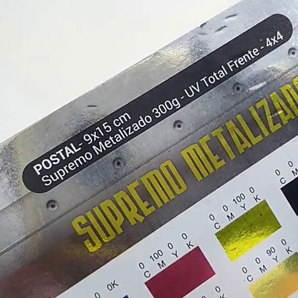 1000 Postais em Supremo Metalizado 300g