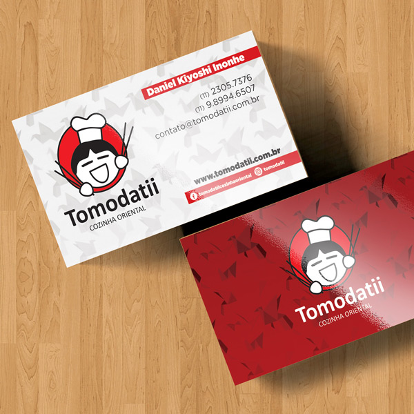 Cartão de Visita Couchê 300g UV Total de Frente e Verso