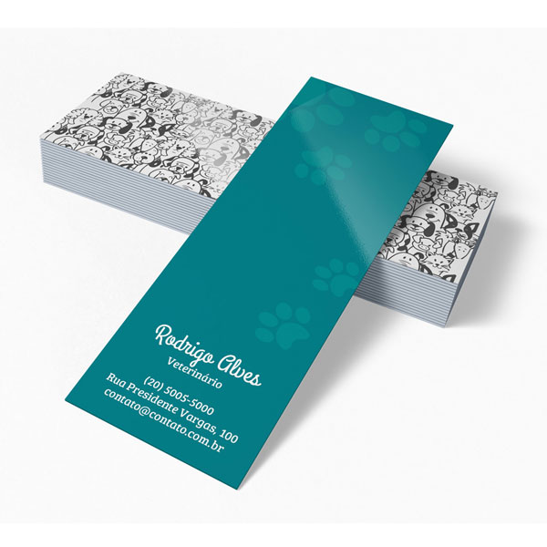 Cartão Duplo Couchê 300g Verniz UV Total de Frente e Verso