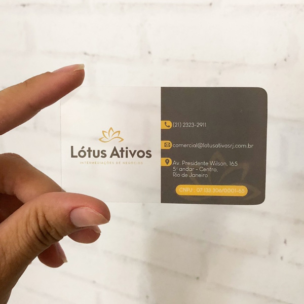 Cartão de Visita em PVC 0,3mm