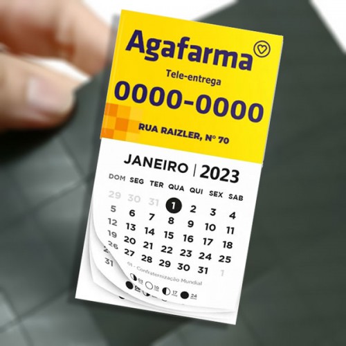 Mil Imãs de Geladeira Manta Parcial 50x45mm c/Calendário