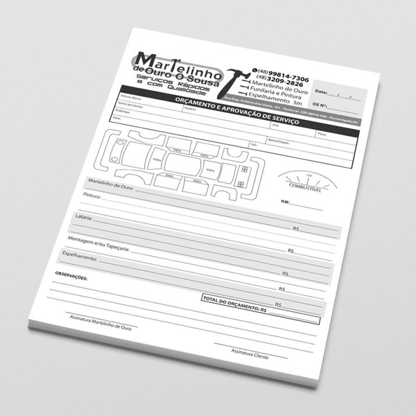 Blocos Receituários ou de Anotações com 100 folhas