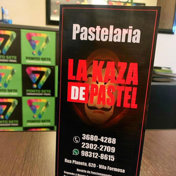 Folhetos 10x21cm em Couchê 150g